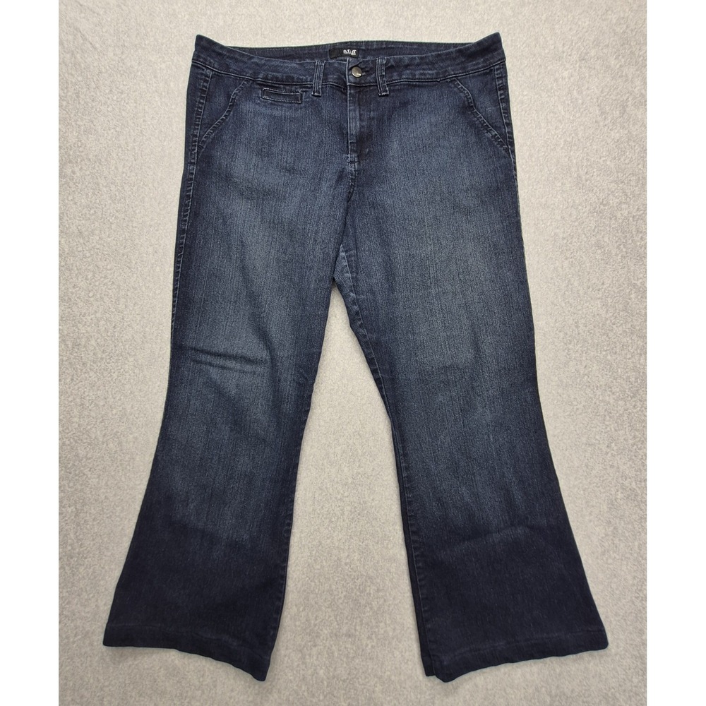 a.n.a Jeans Womens 14 Dark Wash Bootcut Flare Stretch Denim Pants Blue Classic
